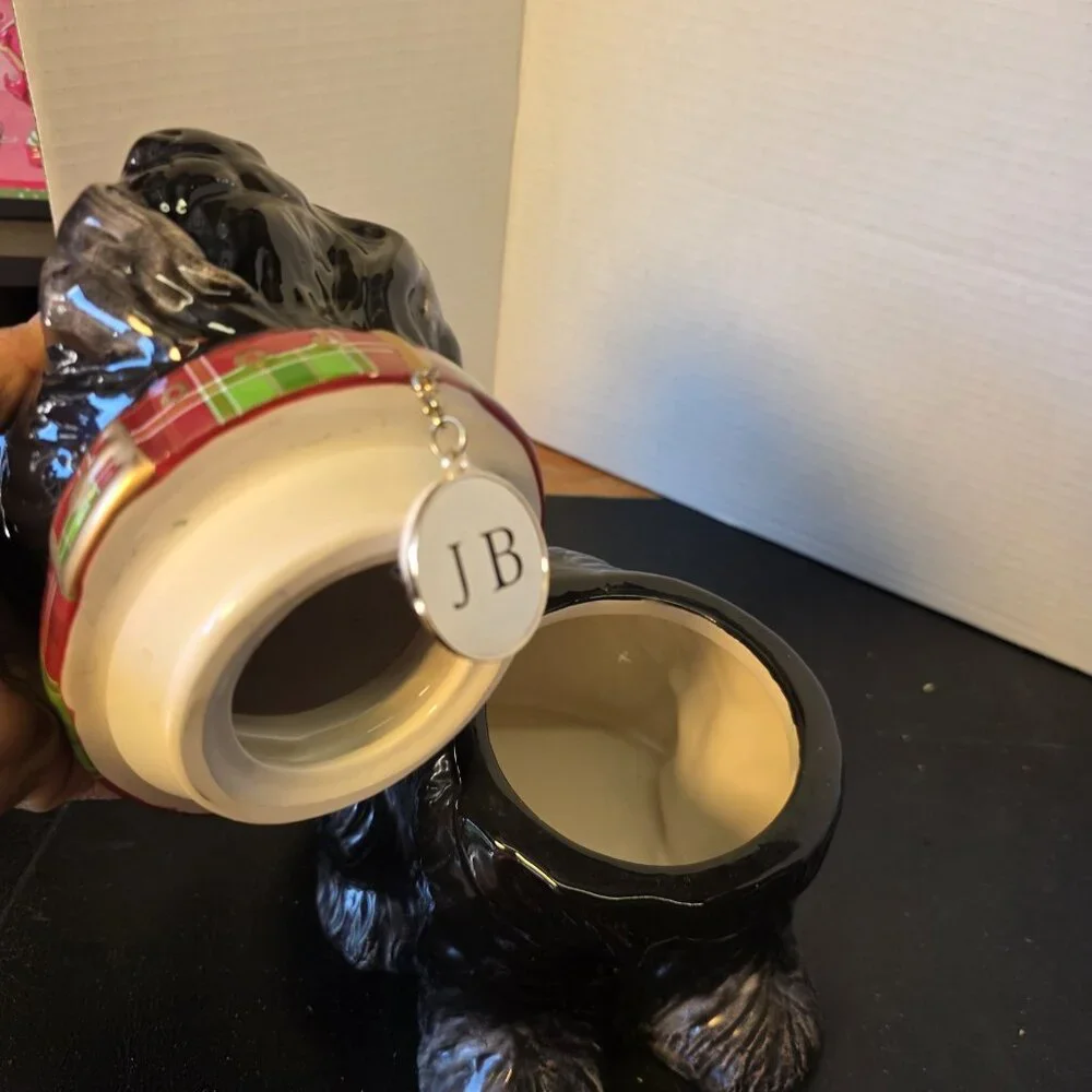 Jeffery Banks David’s Cookies Cookie Jar Scottish Terrier 12” Y4